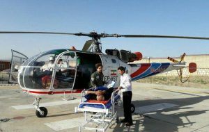 اعزام موفق بیمارتوسط اورژانس هوایی به بیمارستان عشایر خرم آباد.