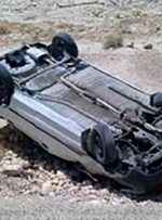 مرگ راننده پژو بر اثر واژگونی در جاده ازنا_اراک