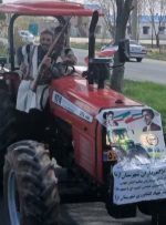 رژه تراکتور سواران ازنا در دفاع از کشور و انقلاب