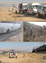 ۱۷ مصدوم در پی انحراف اتوبوس مسافربری در محور جاده ازنا ــ دورود